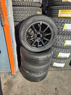 Rims 15 4x100 for honda civic or toyota corolla 4 lug tires 205/50/15 used tires