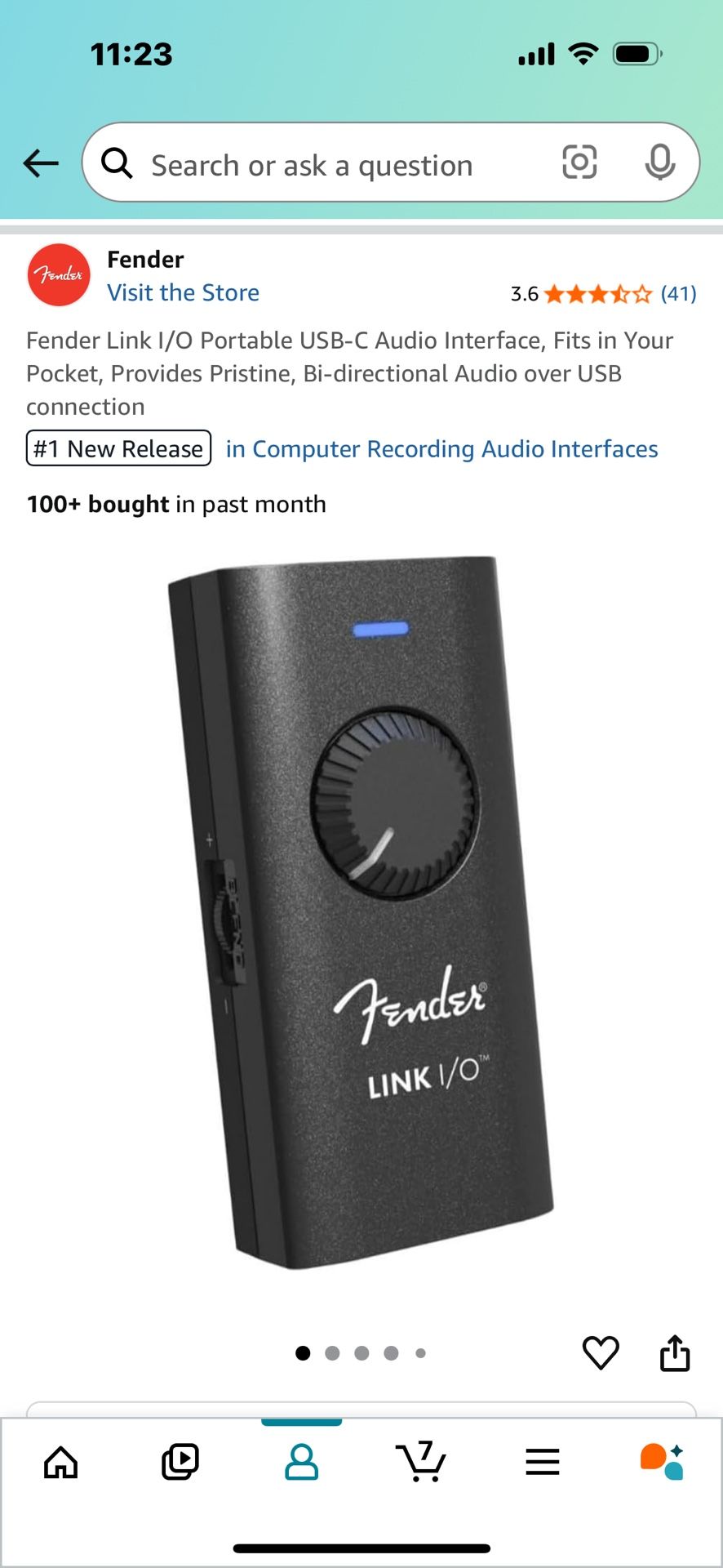 Fender Link I/O Portable USB-c Audio Interface
