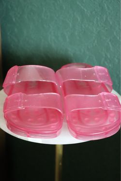 Old Navy Pink Jelly Slide Sandals