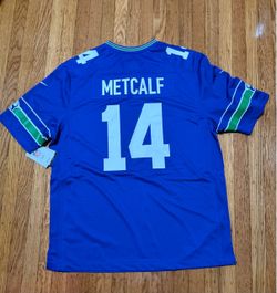 Nike Seattle Seahawks DK Metcalf #14 NFL Jersey Men's L Blue/White/Green