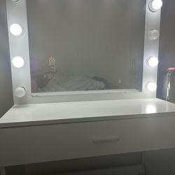 White Vanity Mirror 