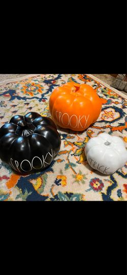Rae Dunn ceramic Halloween pumpkins
