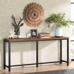 Narrow Console Table, 70.9" Extra Long Sofa Table Hallway Table