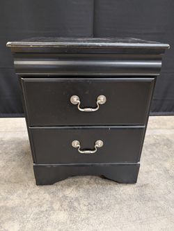Sandberg Furniture Classic Black Two-Drawer Bedside Table