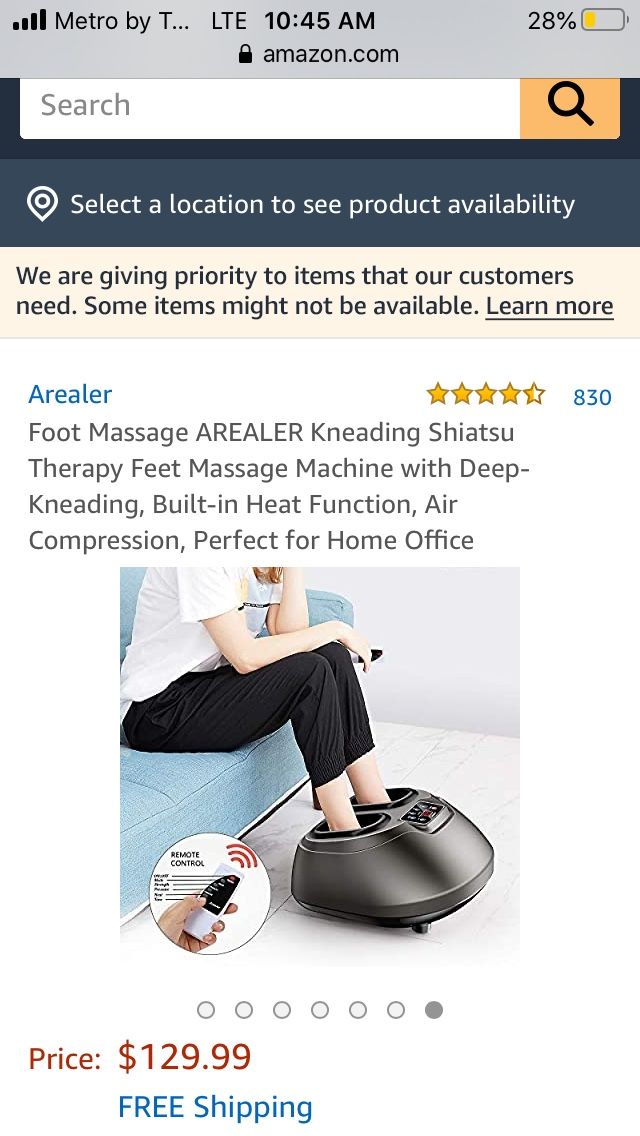Brand New!! Arealer Shiatsu Foot Massager Model: RD-Z677