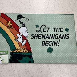 So cute for any St. Patty’s Day lover. Approx 18” x 30”. S