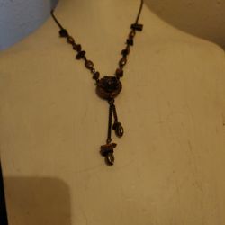 Brown, Natural Stones Necklace