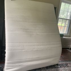 IKEA Queen Mattress With Removable Cover And Box Spring 