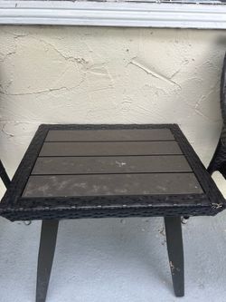 Outdoor chair and table