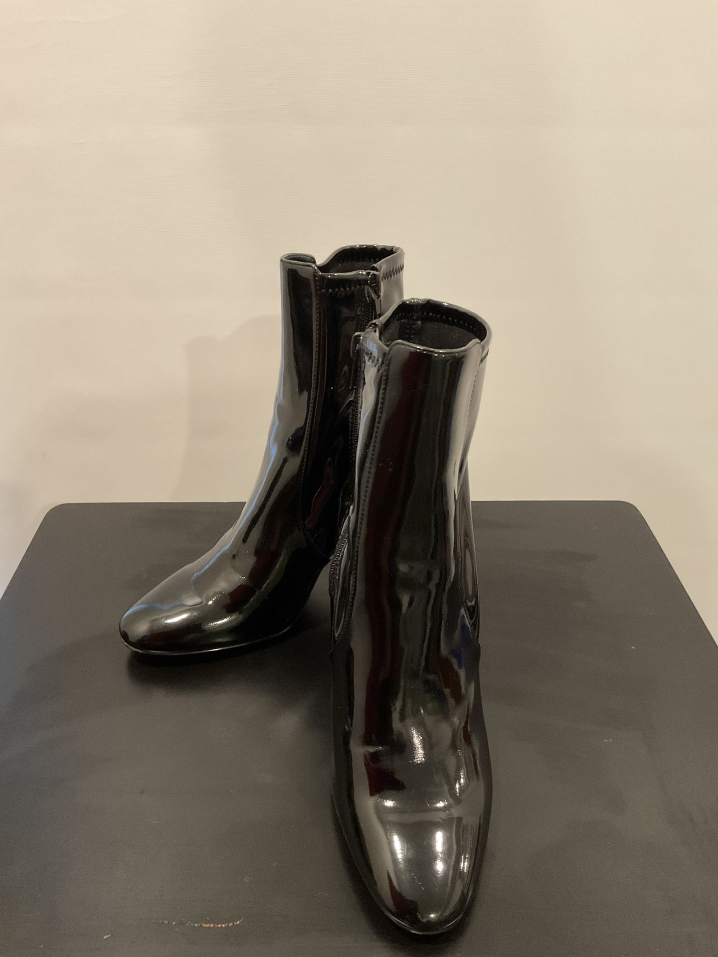 Aldo, Patent Leather Black Ankle Boot