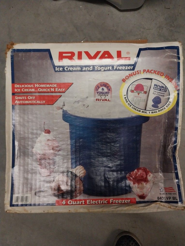 Rival Ice Cream And Yogurt Freezer Model 8401