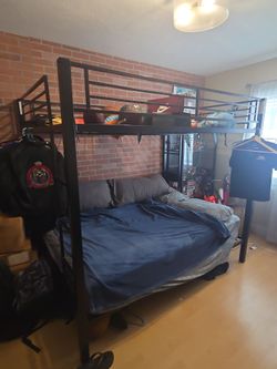 Black Metal Bunk Bed Frame