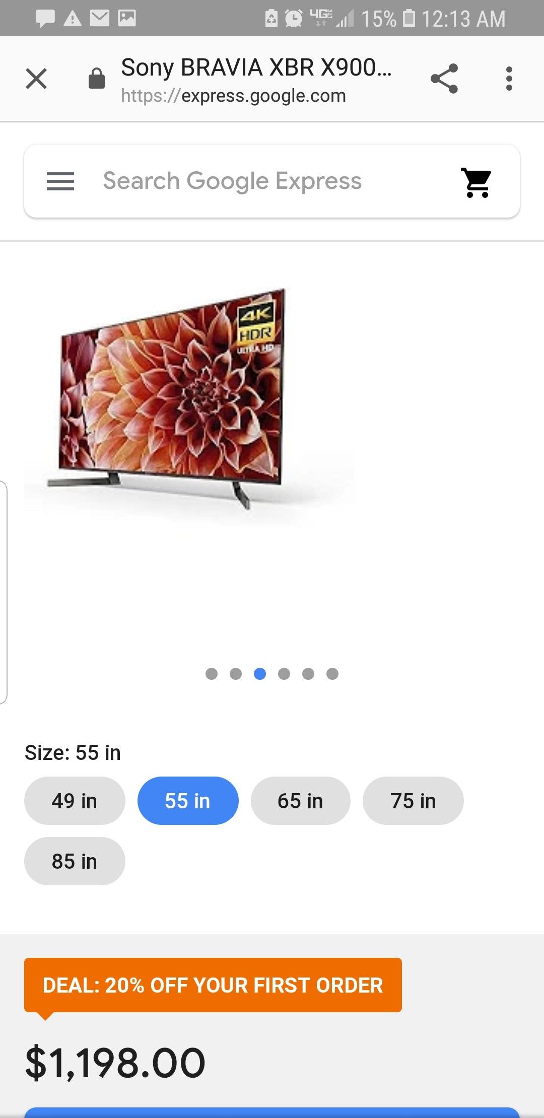 Sony XBR55X900F 55-Inch 4K Ultra HD Smart LED TV (2018 Model