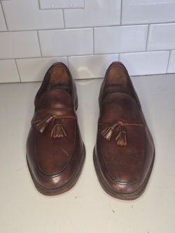 Allen Edmonds Grayson Brown Leather Tassel Loafer Dress Shoes Men US 14 M
