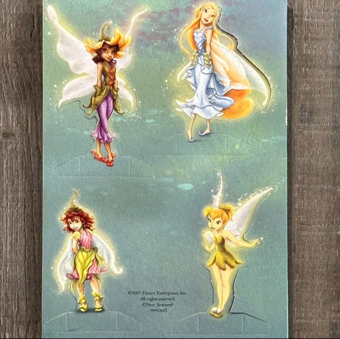 New Disney Tinkerbell & 3 Fairy Friends Stand Up Paper Dolls
