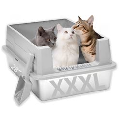 New In Box! XXL Litter Box (22.8”x 16.5”) Stainless Steel (bottom half) $35 (#822)