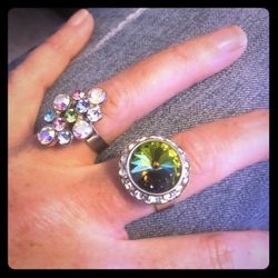 Set Of Bling Jeweled Statement Rings | Fashion Jewelry