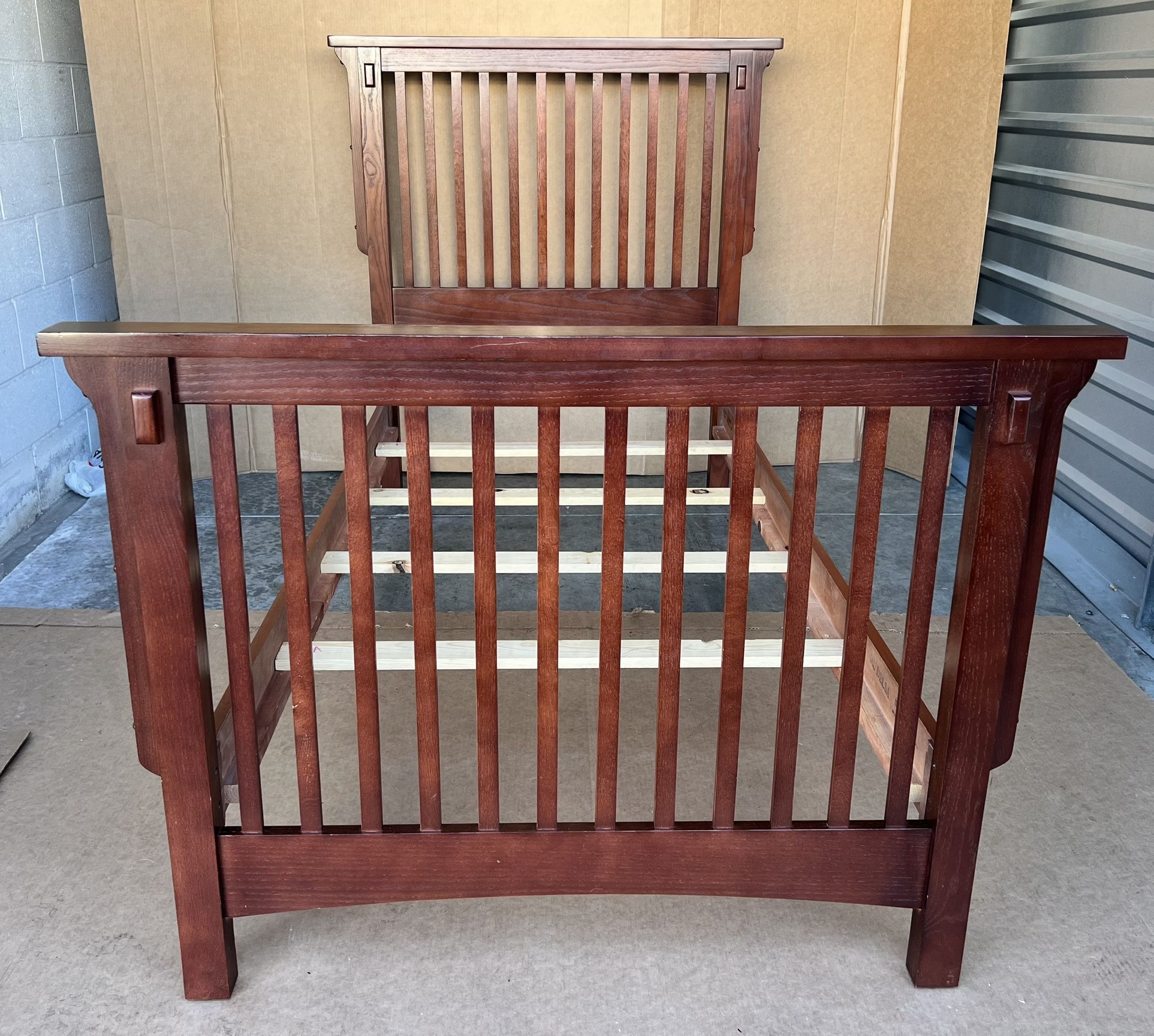 Mission Style Wood Twin Bed