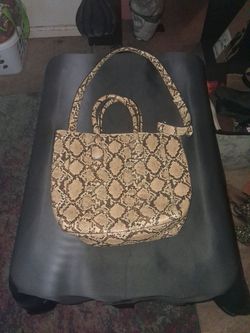 Snake Print Tote handbag