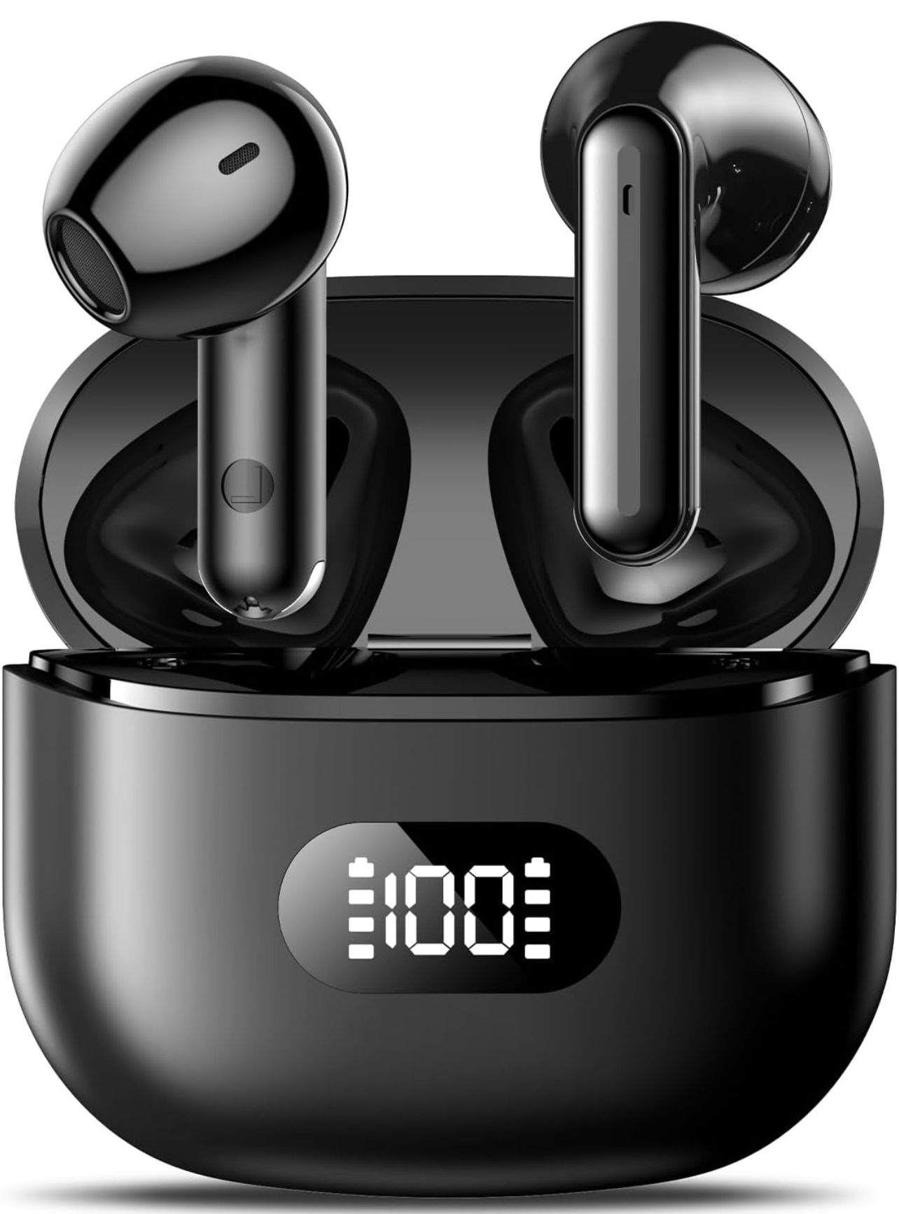Wireless Earbuds,Bluetooth in Ear Buds with Immersive Surround Sound Stereo,Tap-Control,48 Hours Playtime,Bluetooth 5.4 LED Display Charging Case,IPX7