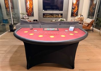 New Blackjack Table w/ foldable legs & adjustable height