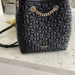 Kate Spade Black Backpack With Gold