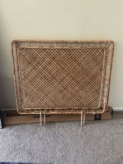 2 TOLKNING headboards in natural fibers