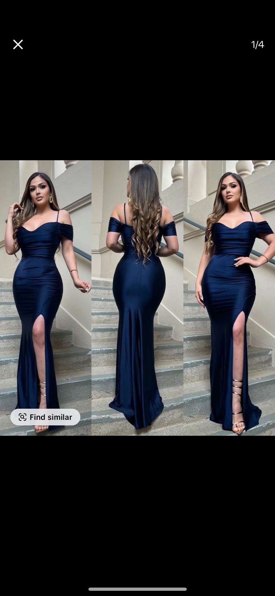 Navy Blue Formal Dress