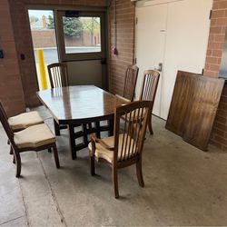 Wooden Dining Table w/6 chairs