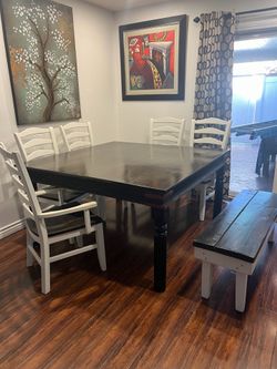 Dining set with bench