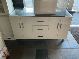 Alya Bath Ripley 56" or 59.1" Double Bathroom Vanity Main Cabinet (No Countertop)