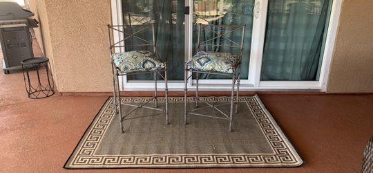 Metal Bar Chairs With Pads