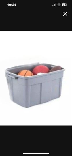 Rubbermaid Sterilite Gray Storage Container Tub Trunk Basket Box Tote NO LID Utility Garage Bedroom