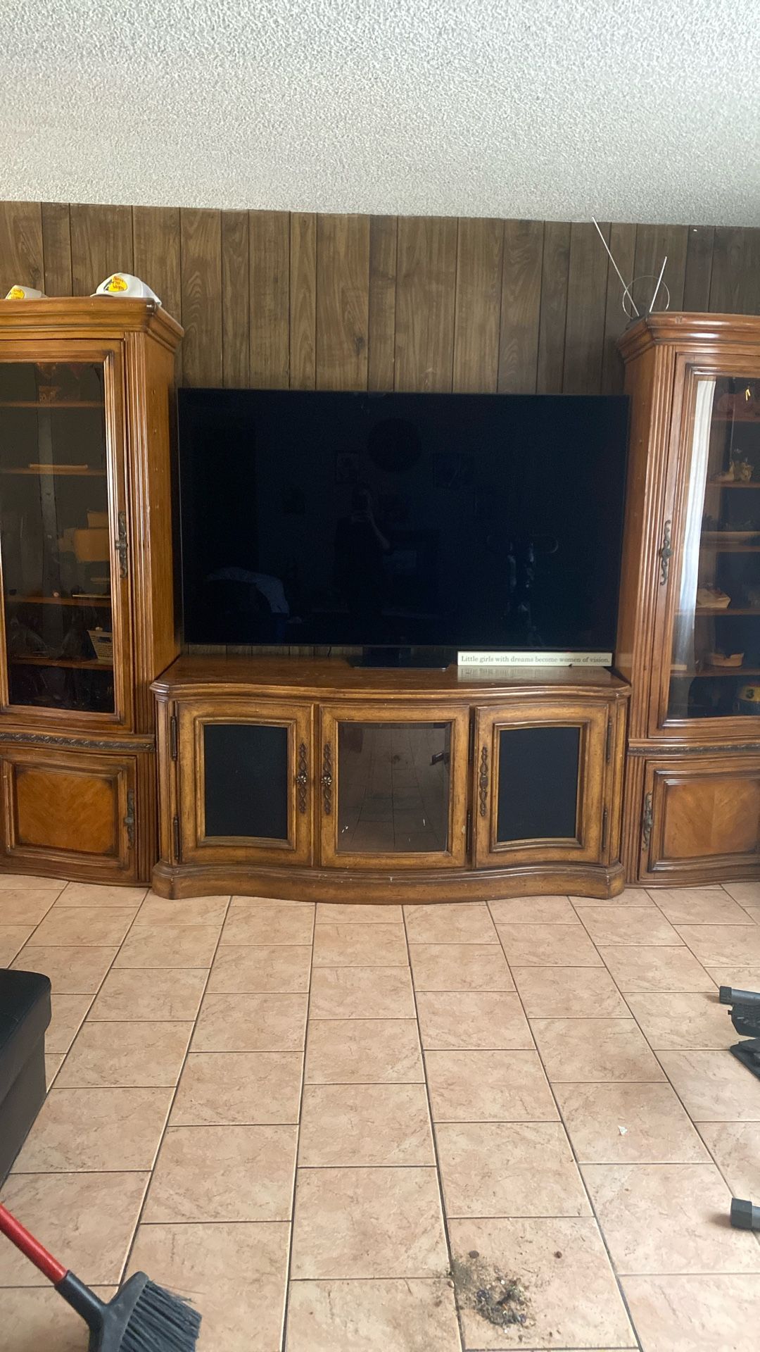Solid Wood Entertainment Center - Heavy & Classic