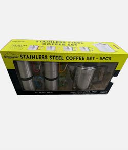 Alpine Mountain Gear 5-piece Stainless Steel Coffee Set