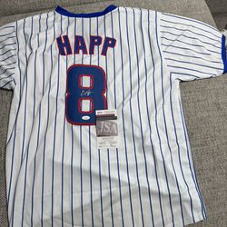 Ian Happ Signed Autograph Custom Jersey With JSA COA - Chicago Cubs