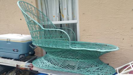 Wicker fiberglass lounge chairs