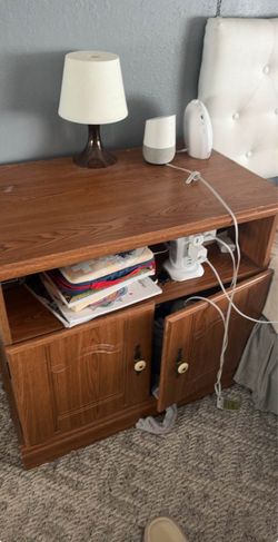 Solid wood side table