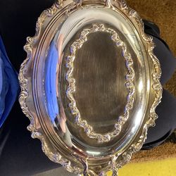 Silver plate vintage la reine platter