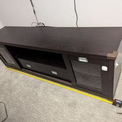 TV Stand Media Console Wood Furniture With Storage Espresso Color 70in X 15.5in X 23in