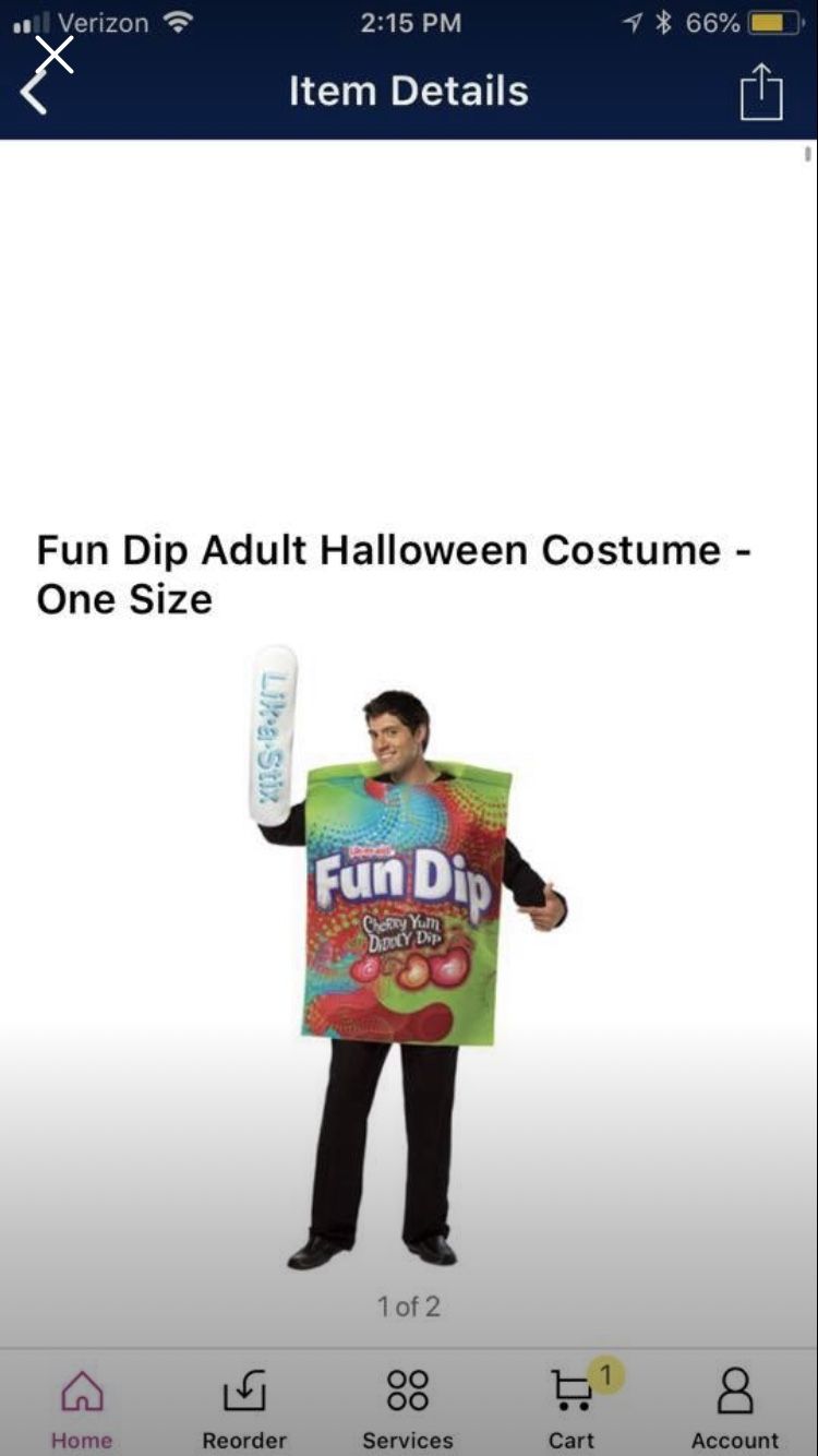 Adult Halloween costume fun dip