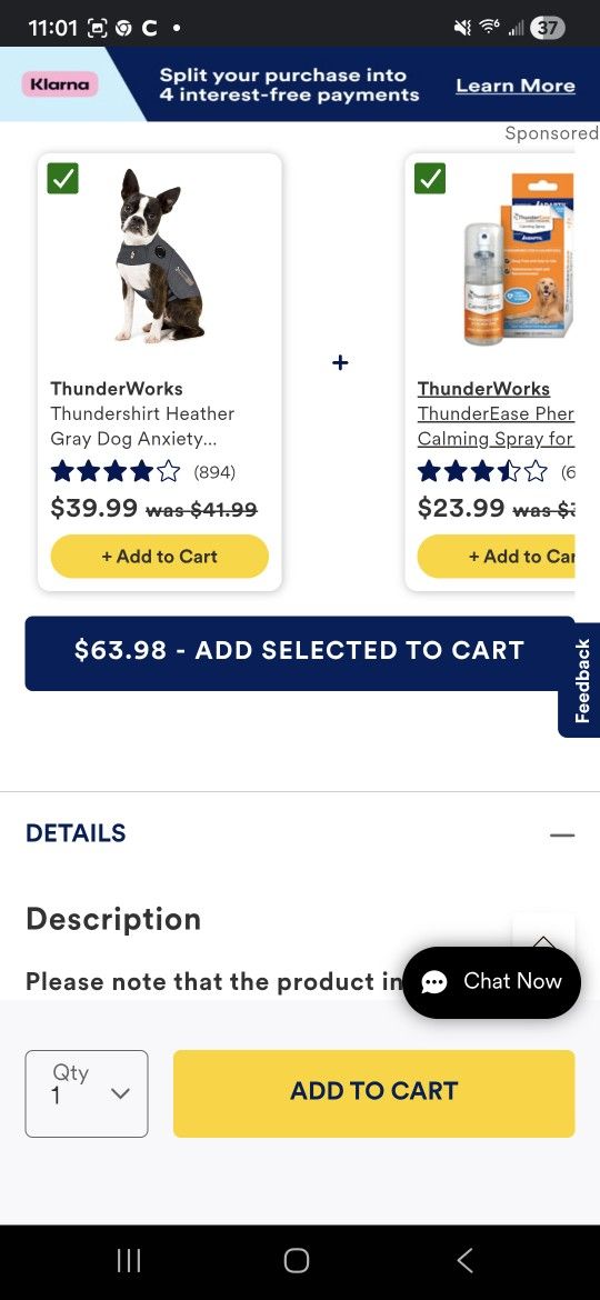 ThunderWorks Thundershirt(xs) And Calming Pharamone
