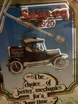 1920s Snap-On Tools Collectable Vintage Mirror, First Snap-On Tool Truck