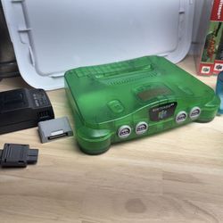 Nintendo 64 Donkey Kong Game Console Bundle - Jungle Green