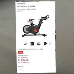 Life Fitness iC5 Cycling Bike