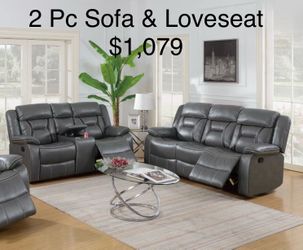 2 pc sofa and loveseat set