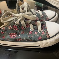 Converse Shoes Floral Toddler Girls Size 9 