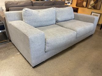 WEST ELM Light Grey Fabric Contemporary Sofa