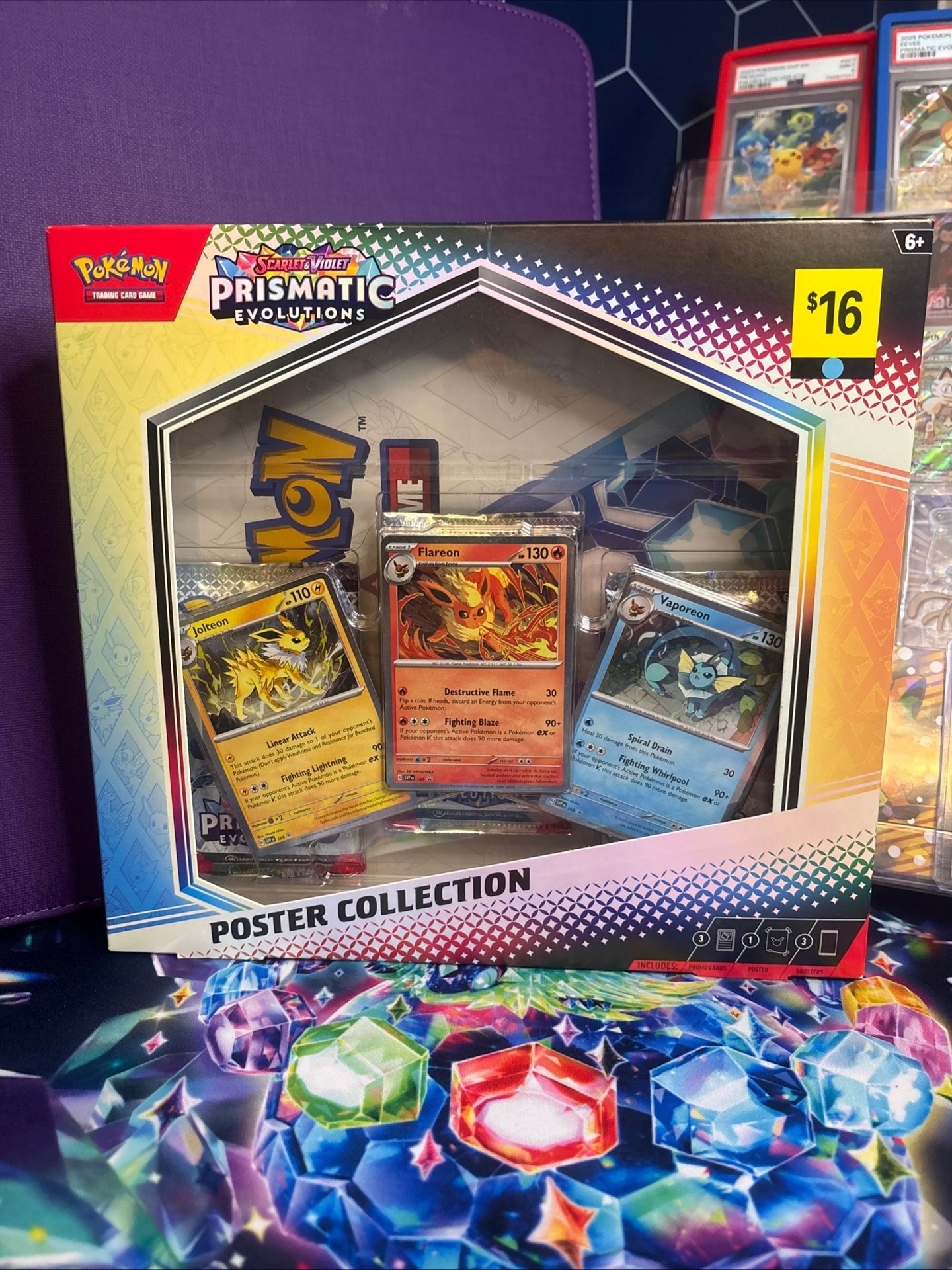 Pokemon TCG Scarlet & Violet Prismatic Evolutions Poster Collection Box