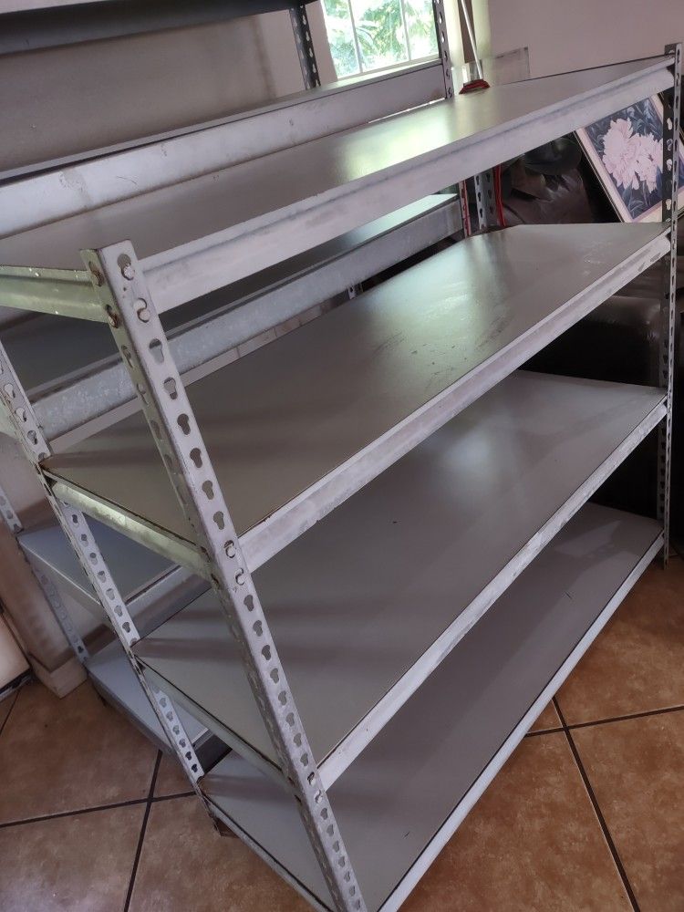 4 Tier Garage Rack 48" X 48" Metal Wood Shelf